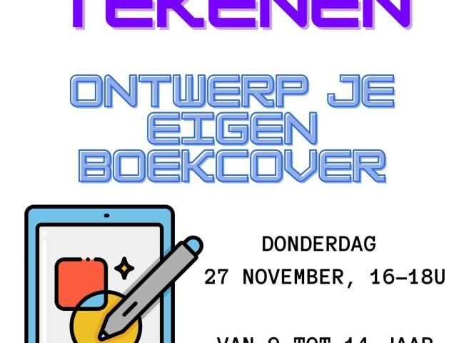 Digitaal tekenen - ontwerp je eigen boekcover © bib linter