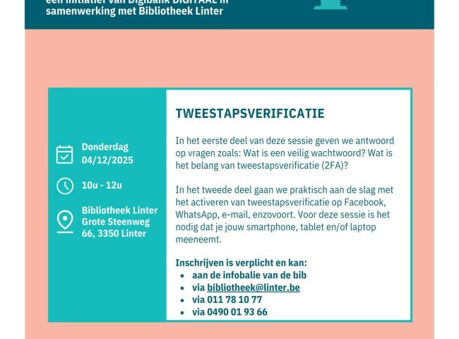 Infosessie Tweestapsverificatie © (c) Digibank DiGiTAAL