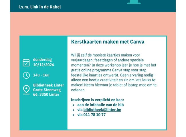 Infosessie Kerstkaarten maken met Canva © Canva