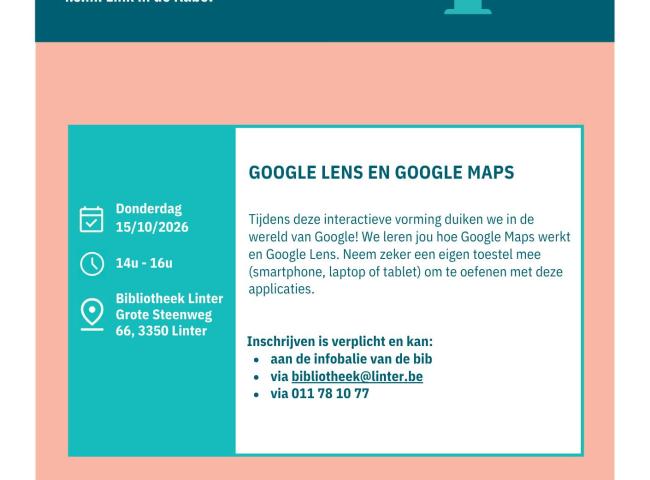 Infosessie Google Lens & Google Maps © Canva