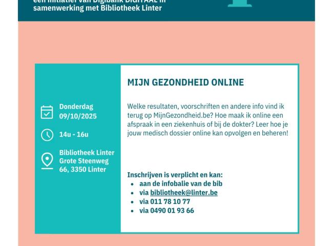 Infosessie Mijn gezondheid online © (c) Digibank DiGiTAAL