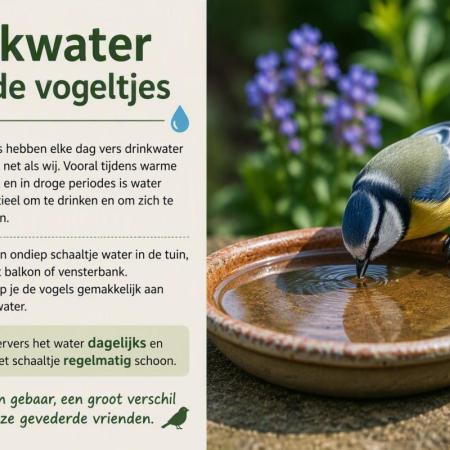 drinkwater voor vogeltjes