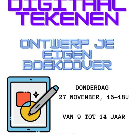 Digitaal tekenen - ontwerp je eigen boekcover © bib linter Digitaal tekenen - ontwerp je eigen boekcover © bib linter