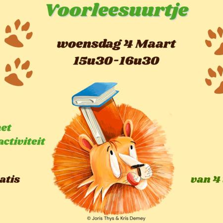 Voorleesuurtje in de bib! © (c) Jeugdboekenmaand - Iedereen Leest - Joris Theys & Kris Demey